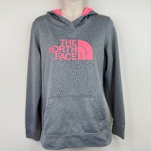 The North Face Womens Asphalt Gray Pullover Hoodie Kangaroo Pocket Sweater Sz M